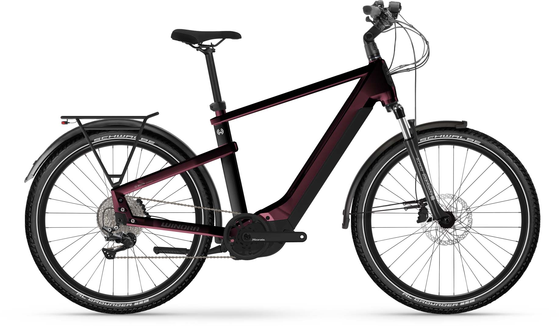 Winora Yakun X10E darkred 2024 - Touring E-Bike Men