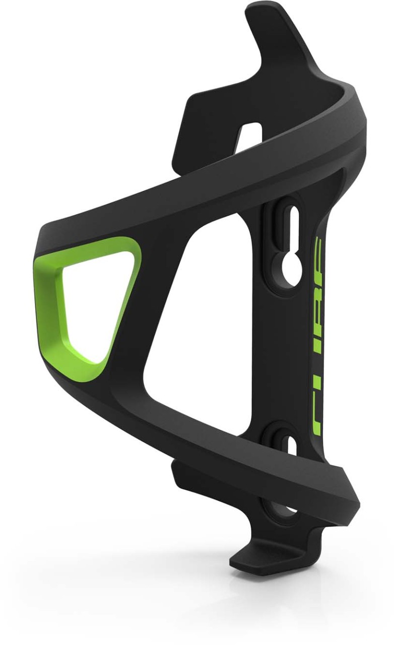Cube Bottle cage HPP Left-Hand Sidecage black n green