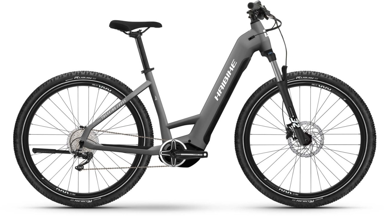 Haibike Trekking 4 Cross dark silver/pearl matt 2023 - Cross E-Bike Easy Entry