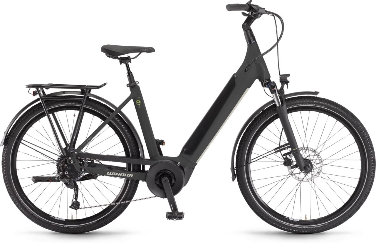 Winora Sinus X9 Black matte 2024 - Touring E-Bike Easy Entry