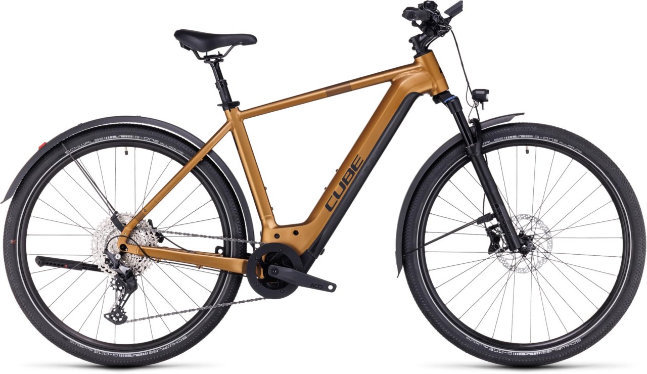 Cube Nuride Hybrid EXC 750 Allroad caramel n black 2024 - E-Bike Trekkingrad Herren