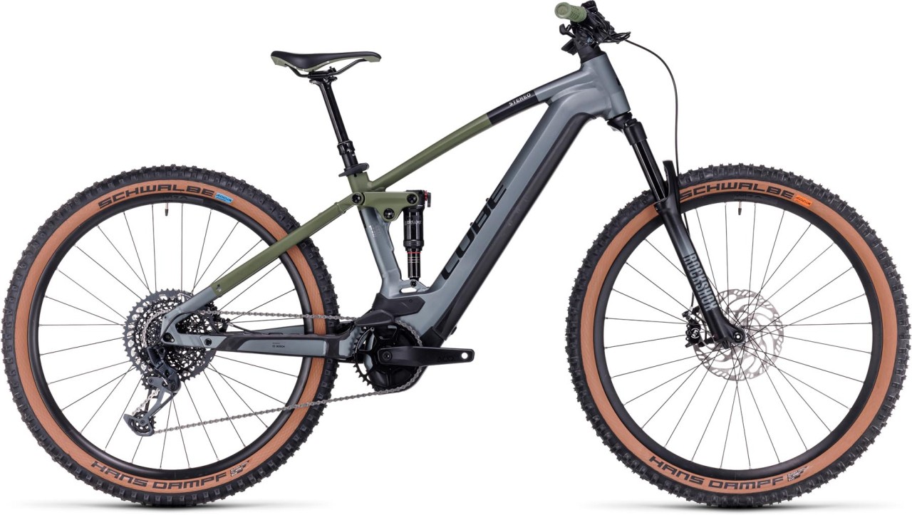 Cube Stereo Hybrid 120 TM 750 flashgrey n olive 2024 - E-Bike Fully Mountainbike