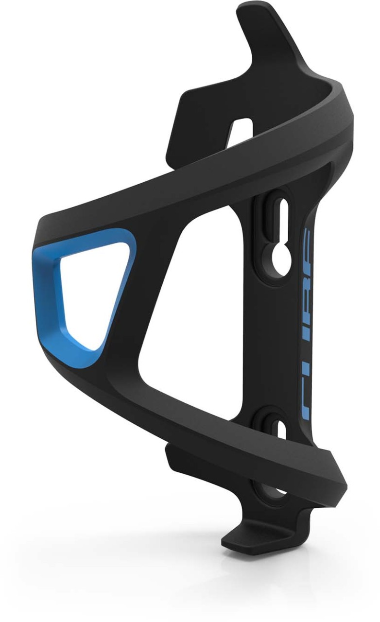 Cube Bottle cage HPP Left-Hand Sidecage black n blue