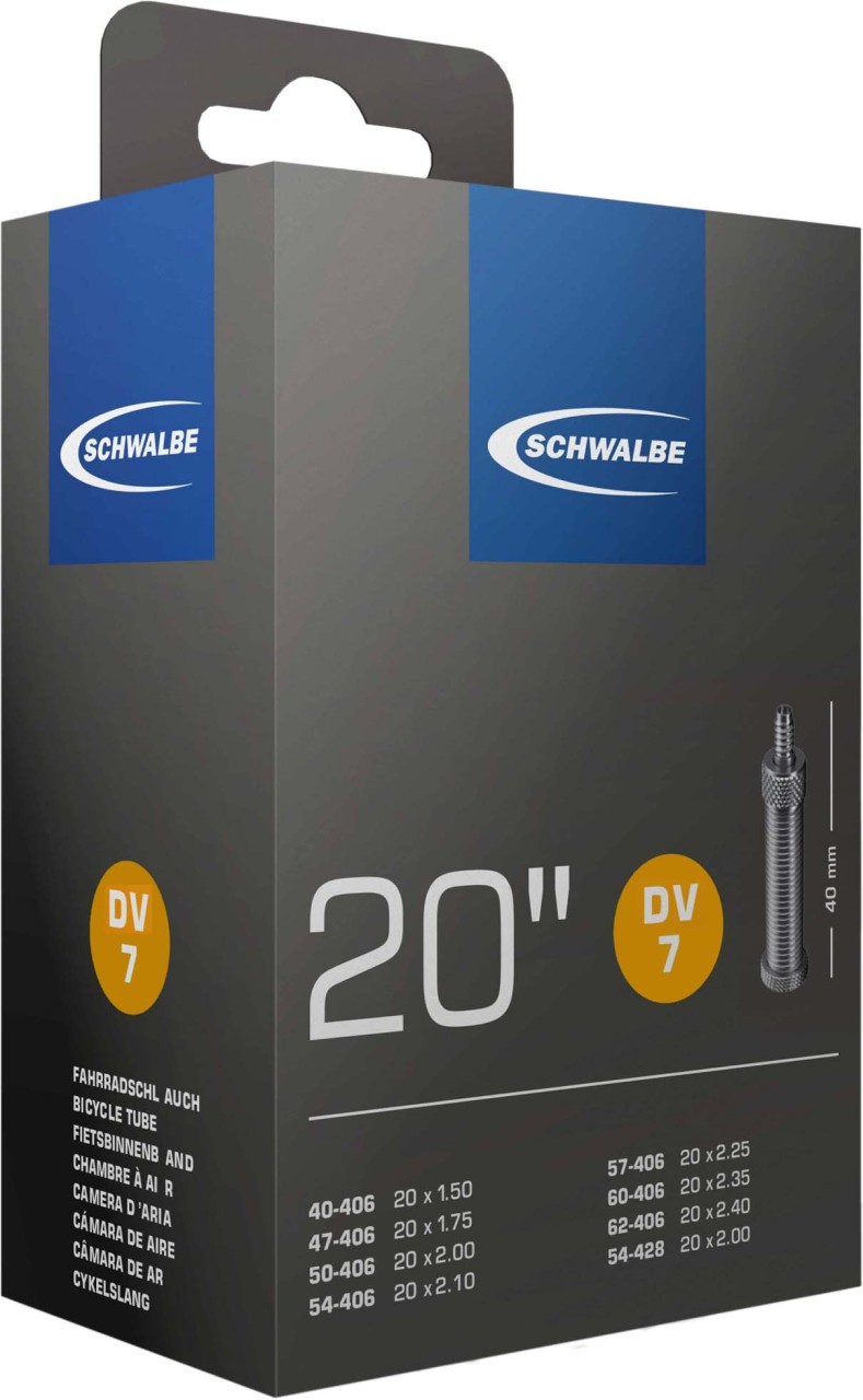 Schwalbe Tube 20x1.50-2.50 S DV7 40 mm, No. 7 (20")