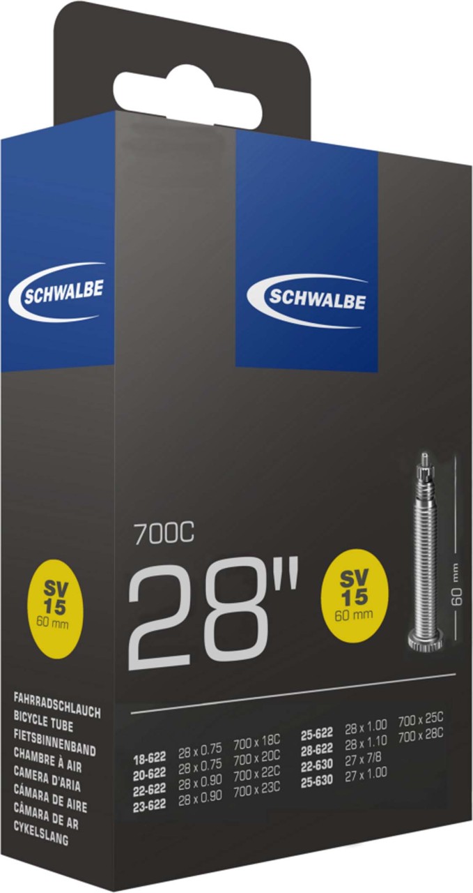 Schwalbe Tube SV 15 long, 28x3/4-1 1/8" 18/28-622/630 SV60mm