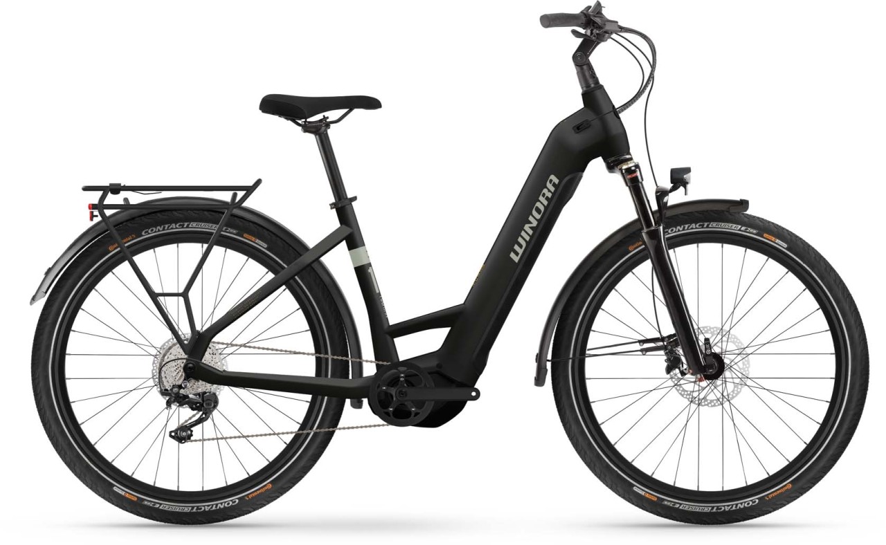 Winora Yucatan X10 Black matte 2023 - Touring E-Bike Easy Entry