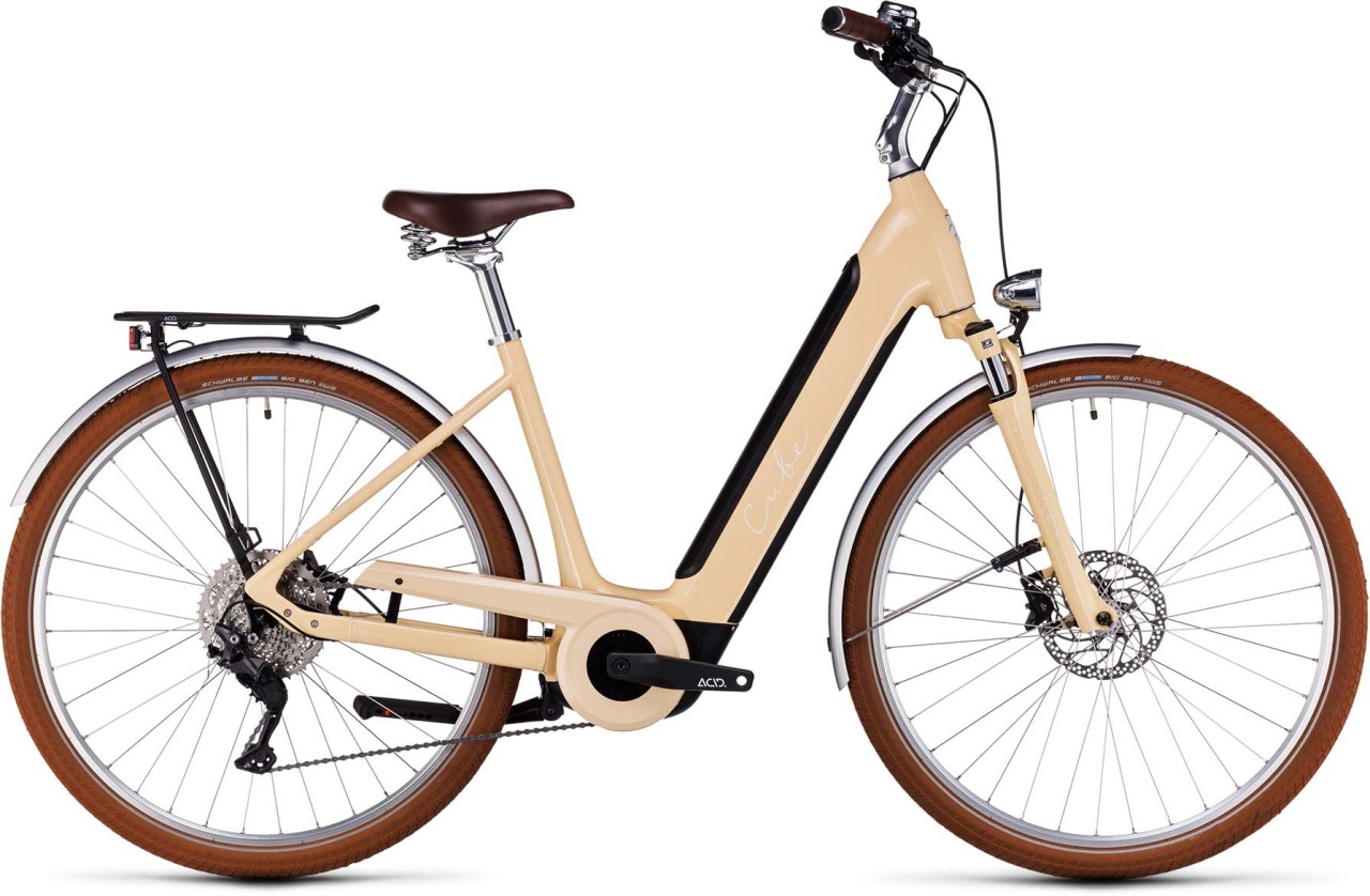 Cube Ella Ride Hybrid 500 honey n white 2023 - Touring Retro E-Bike Easy Entry