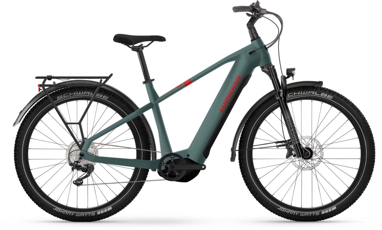 Winora Yucatan X12 metallic stone blue matte 2023 - Touring E-Bike Men