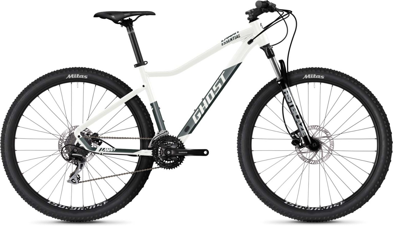 Ghost Lanao Essential 27.5 AL pearl white / green bay metallic glossy / matt 2023 - Hardtail Mountainbike Women