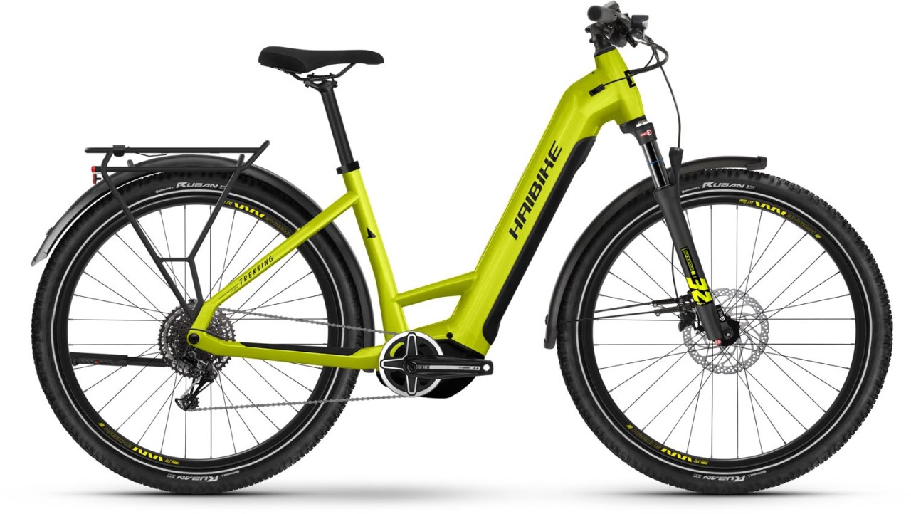 Haibike Trekking 5 lime / black gloss 2024 - Touring E-Bike Easy Entry